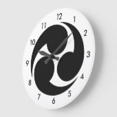 Japanese Family Crest (KAMON) Symbol Große Wanduhr (Winkel)