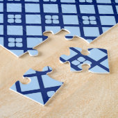 Japanese Fan, Dragonfly Pattern, Cobalt Blue Puzzle (Seite)