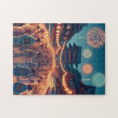 Japanese Fireworks Festival – Night Market Puzzle (Horizontal)