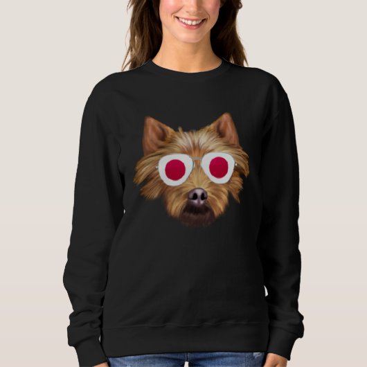 Japanese Flag Australian Terrier Dog Japan Pocket Sweatshirt (Vorderseite)