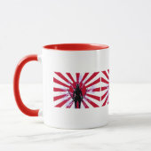 Japanese Flag & Rising Sun Samurai Warrior Tasse (Links)