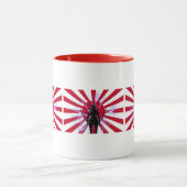 Japanese Flag & Rising Sun Samurai Warrior Tasse (Zentrum)
