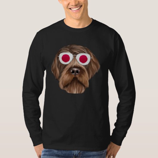 Japanese Flag Wirehaired Pointing Griffon Dog Japa T-Shirt (Vorderseite)