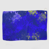 Japanese floral blue patterns golfhandtuch (Horizontal)