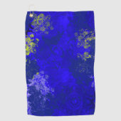Japanese floral blue patterns golfhandtuch (Vorderseite)