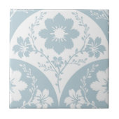 Japanese Floral Pattern in Soft Blue and White Fliese (Vorderseite)