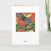 Japanese Floral Quilted Pattern Greeting Card Karte (Rückseite)