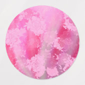 Japanese flowers pink patterns etiketten (Design 1)