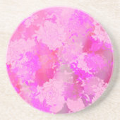 Japanese flowers pink patterns getränkeuntersetzer (Vorne)
