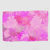 Japanese flowers pink patterns golfhandtuch (Horizontal)