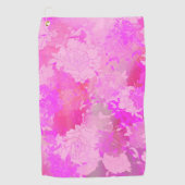 Japanese flowers pink patterns golfhandtuch (Vorderseite)