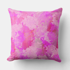 Japanese flowers pink patterns kissen