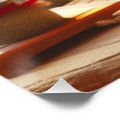 Japanese fluffy brown tabby cat poster (Ecke)