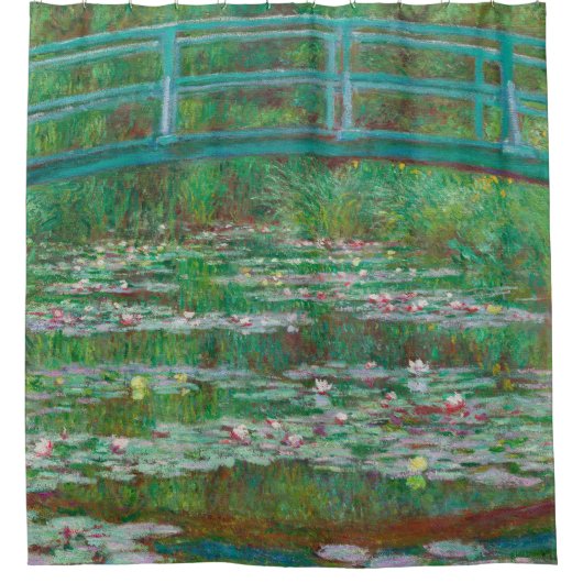 Japanese Footbridge Claude Monet Impressionist Duschvorhang (Vorderseite)