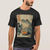 Japanese Frog Ramen Art Funny Ukiyo-e Shirt (Vorderseite)