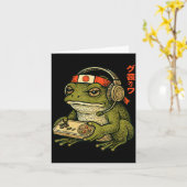 Japanese Gamer Frog Art Men Women Boys Funny Vinta Karte (Gelbe Blume)