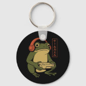 Japanese Gamer Frog Funny Vintage Gaming Schlüsselanhänger (Vorderseite)