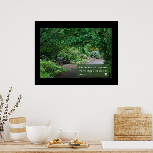 Japanese Garden Bench Poster (Küche)