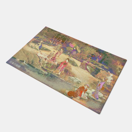 Japanese Garden II / Washed Edition Fußmatte (Schrägansicht)