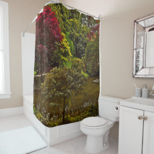 JAPANESE GARDEN SCENE SHOWER CURTAIN DUSCHVORHANG