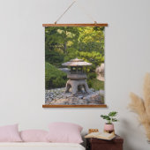 Japanese Garden - Traditional Aesthetic Wandteppich Mit Holzrahmen (Schlafzimmer)