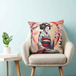 JAPANESE GEISHA FRAU BEAUTY CHERRY BLOSSOMS KISSEN