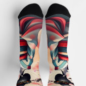 JAPANESE GEISHA SCHAUTY FRAU CHERRY BLOSSOMS SOCKEN (Oben)