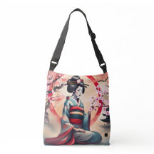 JAPANESE GEISHA SCHAUTY FRAU CHERRY BLOSSOMS