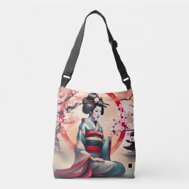 JAPANESE GEISHA SCHAUTY FRAU CHERRY BLOSSOMS TRAGETASCHEN MIT LANGEN TRÄGERN