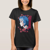 Japanese girl with cherry blossoms sakura Japanese T-Shirt (Vorderseite)