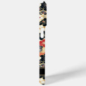 Japanese Gold Floral Pattern Monogrammed Case-Mate iPhone Hülle (Rückseite / Rechts)