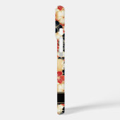 Japanese Gold Floral Pattern Monogrammed Case-Mate iPhone Hülle (Rückseite / Links)
