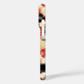 Japanese Gold Floral Pattern Monogrammed Case-Mate iPhone Hülle (Rückseite / Links)