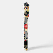 Japanese Gold Floral Pattern Monogrammed Case-Mate iPhone Hülle (Rückseite / Rechts)