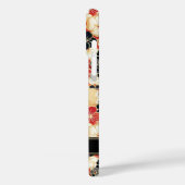Japanese Gold Floral Pattern Monogrammed Case-Mate iPhone Hülle (Rückseite / Links)