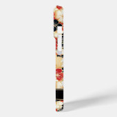 Japanese Gold Floral Pattern Monogrammed Case-Mate iPhone Hülle (Rückseite / Links)