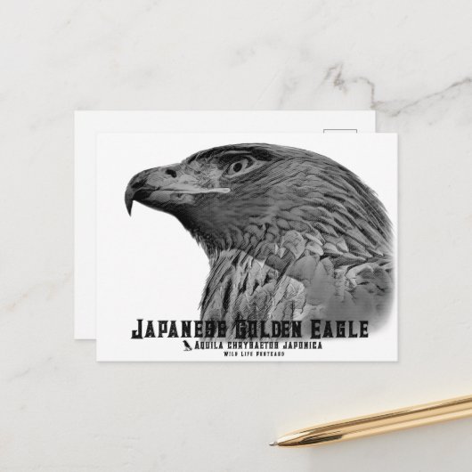 Japanese Golden Eagle Postkarte (Vorderseite/Rückseite Beispiel)