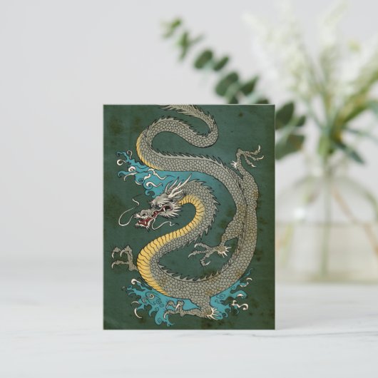 JAPANESE GRAY DRAGON POSTKARTE (Stehend Vorderseite)