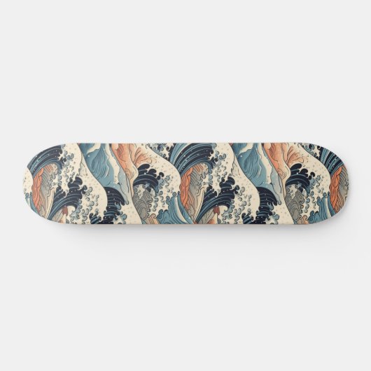 Japanese Great Wave Pattern  Skateboard (Horizontal)
