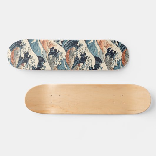Japanese Great Wave Pattern  Skateboard (Horizontal)