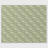 Japanese Green Anime Moodboard kawaii cartoon gift Geschenkpapier (Flach)