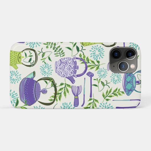 Japanese Green Teapot Design Case-Mate iPhone Hülle (Rückseite (Horizontal))