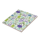 Japanese Green Teapot Design Fliese (Seite)