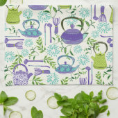 Japanese Green Teapot Design Geschirrtuch (Gefaltet)