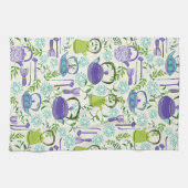 Japanese Green Teapot Design Geschirrtuch (Horizontal)