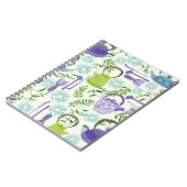 Japanese Green Teapot Design Notizblock (Linke Seite)