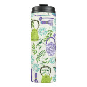 Japanese Green Teapot Design Thermosbecher (Vorderseite)