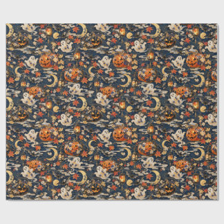 Japanese Halloween Ghost Pumpkin Wrapping Paper Geschenkpapier