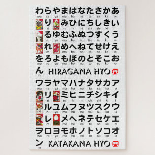 Japanese Hiragana & Katakana Table (Hanafuda) Puzzle
