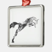 Japanese horse samurai art equestrian sumi ornament aus metall (Links)